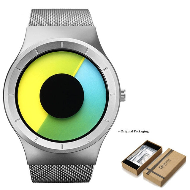 Men's Casual Party Watch. Cool Neon Quartz Steel Mesh Watch. WickedYo